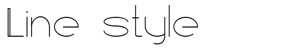 Line style font preview